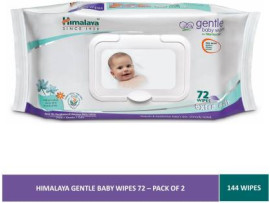 Himalaya Gentle Baby Wipes  (144 Wipes)